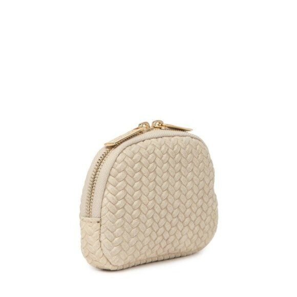 Persaman New York Marianna Woven Beige Leather Mini Clutch - Picture 3 of 5